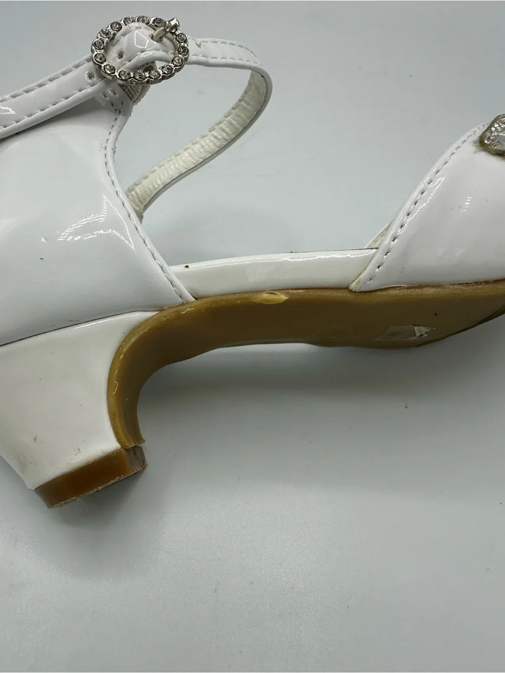 Angels New York Girls White First Communion, Flower Girl, Pageant Shoe Size 2
